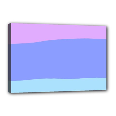 Pastel Colour, Blue, Lilac, Orange, Pastel, Pink, Romance Canvas 18  x 12  (Stretched) from ArtsNow.com