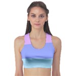 Pastel Colour, Blue, Lilac, Orange, Pastel, Pink, Romance Fitness Sports Bra