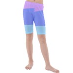 Pastel Colour, Blue, Lilac, Orange, Pastel, Pink, Romance Kids  Mid Length Swim Shorts