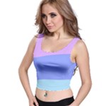 Pastel Colour, Blue, Lilac, Orange, Pastel, Pink, Romance Crop Top