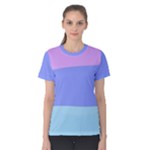 Pastel Colour, Blue, Lilac, Orange, Pastel, Pink, Romance Women s Cotton T-Shirt