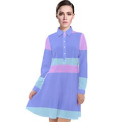 Long Sleeve Chiffon Shirt Dress 