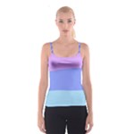 Pastel Colour, Blue, Lilac, Orange, Pastel, Pink, Romance Spaghetti Strap Top