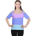 Pastel Colour, Blue, Lilac, Orange, Pastel, Pink, Romance Cutout Shoulder T-Shirt