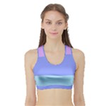 Pastel Colour, Blue, Lilac, Orange, Pastel, Pink, Romance Sports Bra with Border