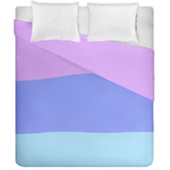 Pastel Colour, Blue, Lilac, Orange, Pastel, Pink, Romance Duvet Cover Double Side (California King Size) from ArtsNow.com