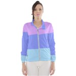 Pastel Colour, Blue, Lilac, Orange, Pastel, Pink, Romance Women s Windbreaker