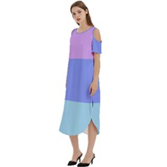 Cold Shoulder Loose Fit Dress With Pockets 