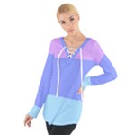 Pastel Colour, Blue, Lilac, Orange, Pastel, Pink, Romance Tie Up T-Shirt