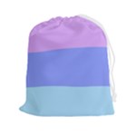 Pastel Colour, Blue, Lilac, Orange, Pastel, Pink, Romance Drawstring Pouch (2XL)