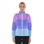 Pastel Colour, Blue, Lilac, Orange, Pastel, Pink, Romance Women s Bomber Jacket