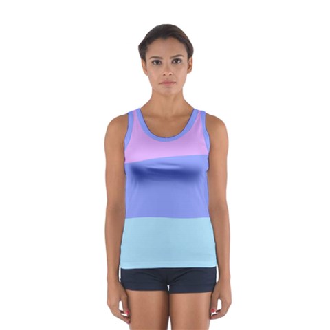 Pastel Colour, Blue, Lilac, Orange, Pastel, Pink, Romance Sport Tank Top  from ArtsNow.com