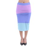 Pastel Colour, Blue, Lilac, Orange, Pastel, Pink, Romance Midi Pencil Skirt