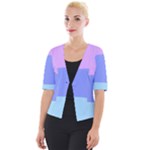 Pastel Colour, Blue, Lilac, Orange, Pastel, Pink, Romance Cropped Button Cardigan