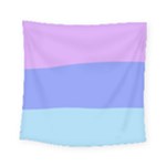 Pastel Colour, Blue, Lilac, Orange, Pastel, Pink, Romance Square Tapestry (Small)