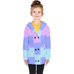 Pastel Colour, Blue, Lilac, Orange, Pastel, Pink, Romance Kids  Double Breasted Button Coat