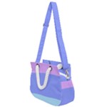 Pastel Colour, Blue, Lilac, Orange, Pastel, Pink, Romance Rope Handles Shoulder Strap Bag