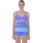 Pastel Colour, Blue, Lilac, Orange, Pastel, Pink, Romance Tie Front Two Piece Tankini