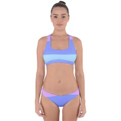 Pastel Colour, Blue, Lilac, Orange, Pastel, Pink, Romance Cross Back Hipster Bikini Set from ArtsNow.com