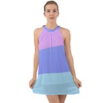 Pastel Colour, Blue, Lilac, Orange, Pastel, Pink, Romance Halter Tie Back Chiffon Dress