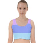 Pastel Colour, Blue, Lilac, Orange, Pastel, Pink, Romance Velvet Racer Back Crop Top