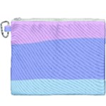 Pastel Colour, Blue, Lilac, Orange, Pastel, Pink, Romance Canvas Cosmetic Bag (XXXL)