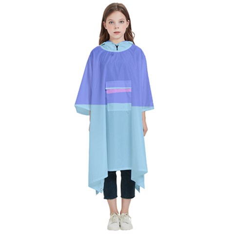 Pastel Colour, Blue, Lilac, Orange, Pastel, Pink, Romance Kids  Hooded Rain Ponchos from ArtsNow.com