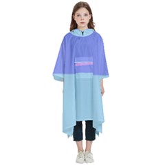 Pastel Colour, Blue, Lilac, Orange, Pastel, Pink, Romance Kids  Hooded Rain Ponchos from ArtsNow.com