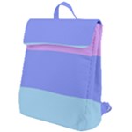 Pastel Colour, Blue, Lilac, Orange, Pastel, Pink, Romance Flap Top Backpack