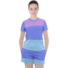 Women s Mesh T-Shirt and Shorts Set 