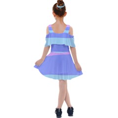 Kids  Shoulder Cutout Chiffon Dress 