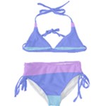 Pastel Colour, Blue, Lilac, Orange, Pastel, Pink, Romance Kids  Classic Bikini Set