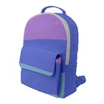 Pastel Colour, Blue, Lilac, Orange, Pastel, Pink, Romance Flap Pocket Backpack (Large)