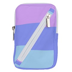 Pastel Colour, Blue, Lilac, Orange, Pastel, Pink, Romance Belt Pouch Bag (Small) from ArtsNow.com