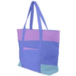 Pastel Colour, Blue, Lilac, Orange, Pastel, Pink, Romance Zip Up Canvas Bag