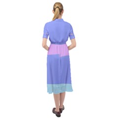 Keyhole Neckline Chiffon Dress 