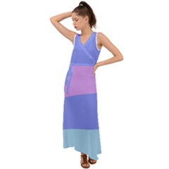 V-Neck Chiffon Maxi Dress 