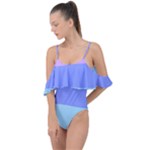 Pastel Colour, Blue, Lilac, Orange, Pastel, Pink, Romance Drape Piece Swimsuit