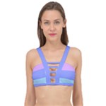 Pastel Colour, Blue, Lilac, Orange, Pastel, Pink, Romance Cage Up Bikini Top