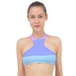 Pastel Colour, Blue, Lilac, Orange, Pastel, Pink, Romance High Neck Bikini Top