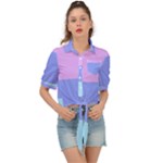 Pastel Colour, Blue, Lilac, Orange, Pastel, Pink, Romance Tie Front Shirt 