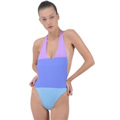 Backless Halter One Piece Swimsuit 