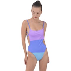 Tie Strap One Piece Swimsuit 