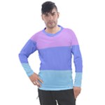 Pastel Colour, Blue, Lilac, Orange, Pastel, Pink, Romance Men s Pique Long Sleeve T-Shirt