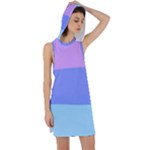 Pastel Colour, Blue, Lilac, Orange, Pastel, Pink, Romance Racer Back Hoodie Dress