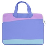 Pastel Colour, Blue, Lilac, Orange, Pastel, Pink, Romance MacBook Pro 13  Double Pocket Laptop Bag