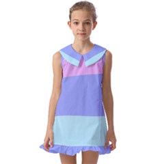 Kids  Pilgrim Collar Ruffle Hem Dress 