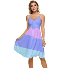 Sleeveless Tie Front Chiffon Dress 