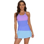 Pastel Colour, Blue, Lilac, Orange, Pastel, Pink, Romance 2-in-1 Flare Activity Dress