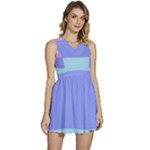 Pastel Colour, Blue, Lilac, Orange, Pastel, Pink, Romance Sleeveless High Waist Mini Dress